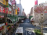 Kitasenju station west side scene